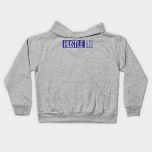 Hustle Time (blue text) Kids Hoodie